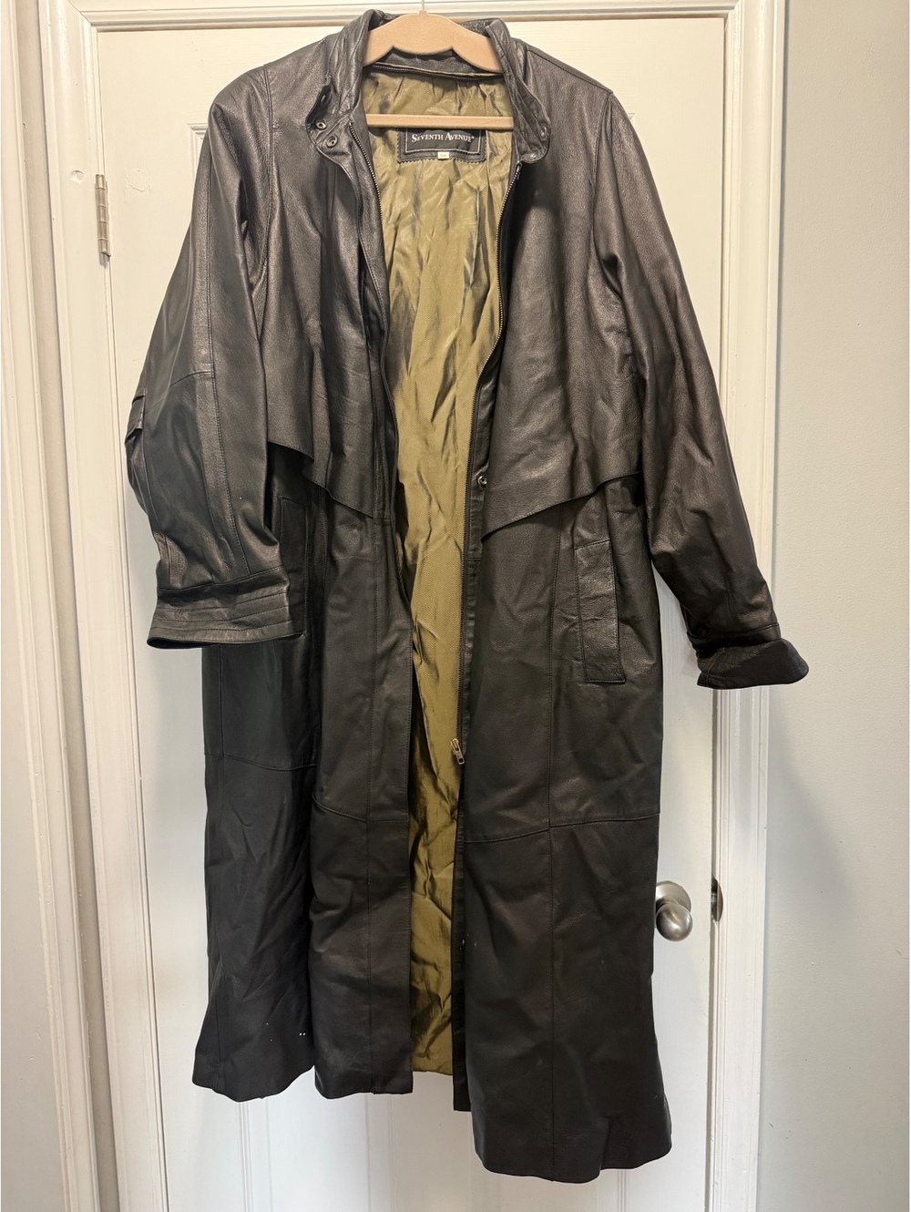 Men’s Seventh Avenue Leather Trench Coat